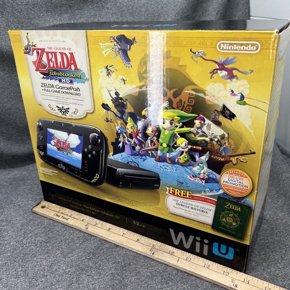 Nintendo Wii U Zelda Wind Waker HD Replacement BOX ONLY 32GB Deluxe Set - Picture 3 of 16